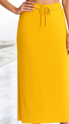 The Stanch Shapeware Yellow MT0096 Lycra Blend Petticoat(XXL)