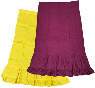 house of common Lime & Deep Magenta Combo Pure Cotton Petticoat(XXL)