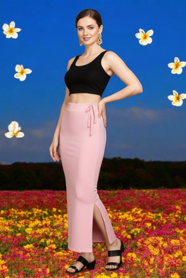 DSV ENTERPRISES Shapeware Pink MT00106 Lycra Blend Petticoat(M)