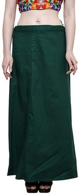 KAVYA DESIGNERS COTTON PETTICOAT BOTTLE GREEN S78 Pure Cotton Petticoat(Free)