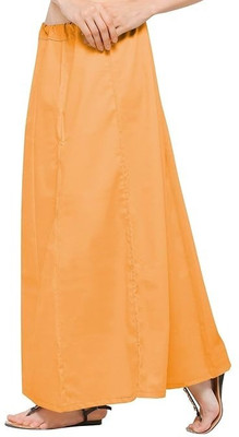 SRR Fashions Pure Cotton Saree Petticoat for Women | Long Solid Inskirt with Drawstring Pure Cotton Petticoat(Free)