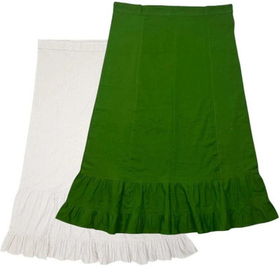 house of common White & Navy Green Combo Pure Cotton Petticoat(XL)