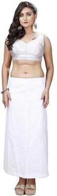 KAVYA DESIGNERS COTTON PETTICOAT WHITE S43 Pure Cotton Petticoat(Free)