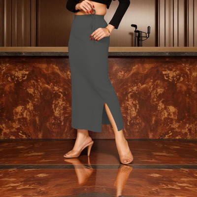 DSV ENTERPRISES Shapeware Dark Grey M0056 Lycra Blend Petticoat(L)