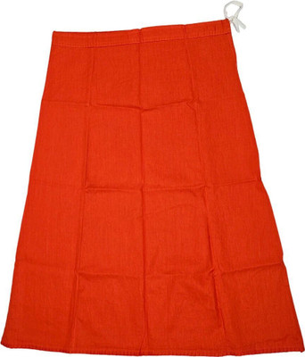 Belizs Lava Pleated Red Pure Cotton Petticoat(XL)