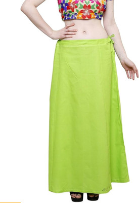 Maa sharda garments Parrot colour cotton petticoat for women saree Cotton Blend Petticoat(Free)