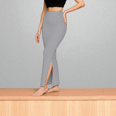 DSV ENTERPRISES Shapeware Light Grey M0035 Lycra Blend Petticoat(L)