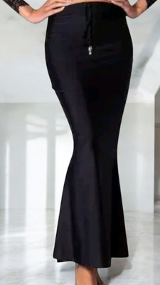 The Stanch Shapeware Black MT0096 Lycra Blend Petticoat(M)