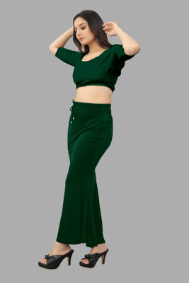 Ozberk Creation INF_Fish_Dark Green_L_Saree Shapewear shapewear petticoat For Women Lycra Blend Petticoat(L)