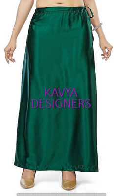 Aarvi styles BOTTLE GREEN HN COLOURPETTICOAT76 Pure Satin Petticoat(Free)