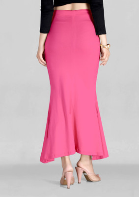 Woo THiNG Simple solid saree shapewear Lycra Blend Petticoat(M)