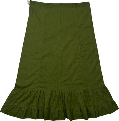 Belizs Olive Green Pure Cotton Petticoat(XXL)