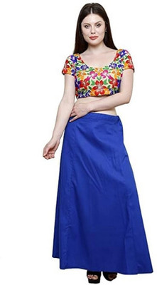 KAVYA DESIGNERS COTTON PETTICOAT ROYAL BLUE S 96 Pure Cotton Petticoat(Free)
