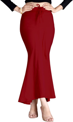 house of common SAREE SHAPWEAR FISH CUT MARON L 1.2 Lycra Blend Petticoat(L)