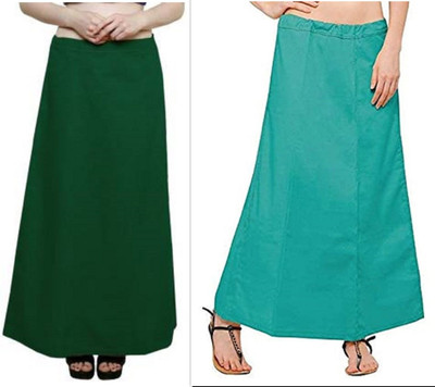 Gugaliya Bottle Green-Rama Pure Cotton Petticoat(Medium)