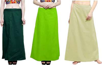 SRR Fashions Women’s Saree Inskirt | Pure Cotton Petticoat with Drawstring Waist | Daily Wear Pure Cotton Petticoat(Free)