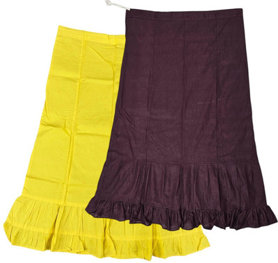 Belizs Lime & Dark Sangria Combo Pure Cotton Petticoat(XXL)