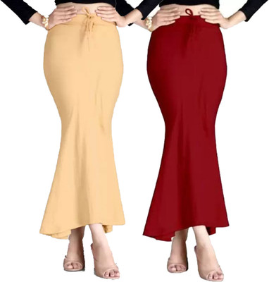 BLYNK FEB-P2-GR-SPW-Chiku-Maroon Lycra Blend Petticoat(XL)