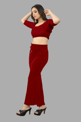 Ozberk Creation INF_Fish_Red_S_Saree Shapewear shapewear petticoat For women Lycra Blend Petticoat(S)