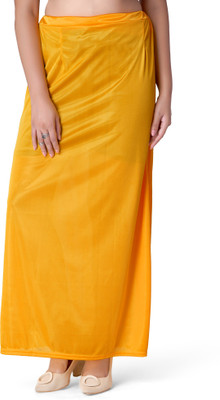 YMS MANGOYELLOWSTRETCHABLELYCRA Lycra Blend Petticoat(M)