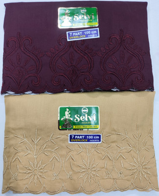 SNR Model Embroidery Inskirt/Petticoat 7 Part Pure Cotton Petticoat(XL)