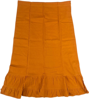 Belizzi Paridhan Dirty Orange Pure Cotton Petticoat(XL)