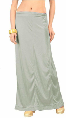 Disson Light Grey Satin Silk Petticoat Satin Blend Petticoat(Free)