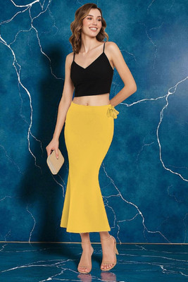 DSV ENTERPRISES Shapeware Yellow M010 Lycra Blend Petticoat(S)