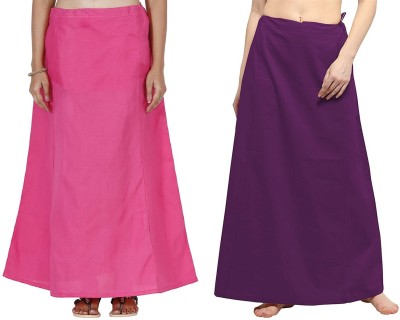 Guddan GD-1116-GajriPink-Purple Pure Cotton Petticoat(Free)