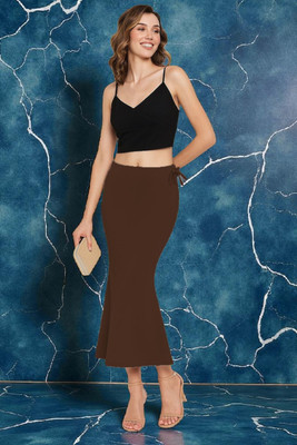 DSV ENTERPRISES Shapeware - Brown M010 Lycra Blend Petticoat(XS)