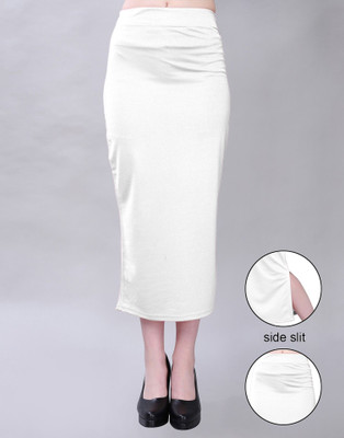 SHAYONAM N-White Shapewear M1 Cotton Blend Petticoat(M)