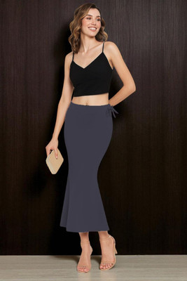 DSV ENTERPRISES Shapeware Dark Grey M0133 Lycra Blend Petticoat(L)