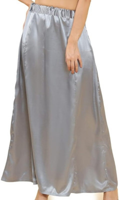 DUO FASHION Grey satin petticoat for women Satin Blend Petticoat(Free)