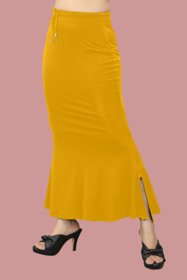 Ozberk Creation K.MT._Fish_Mustard_S_Saree Shapewear shapewear petticoat For women Lycra Blend Petticoat(S)