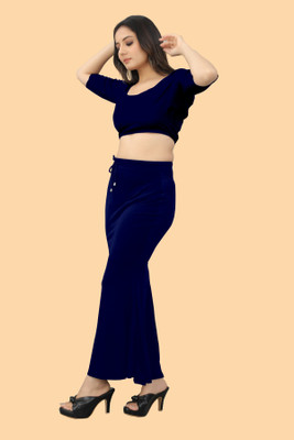 SANDIAM SALES SH._Fish_Navy Blue_L_Saree Shapewear shapewear petticoat For Women Lycra Blend Petticoat(L)