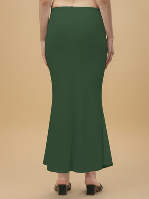 HOC Fishcut Saree Shapewear Green Lycra Bland Petticoat (3XL) Lycra Blend Petticoat(3XL)