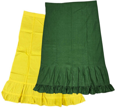 house of common Lime & Forest Green Combo Pure Cotton Petticoat(XL)