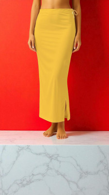 The Stanch Shapeware Yellow MT0061 Lycra Blend Petticoat(XL)