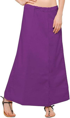 COMPLAYYER Violet Readymade Saree Petticoats(Free Size) Pure Cotton Petticoat(Free)