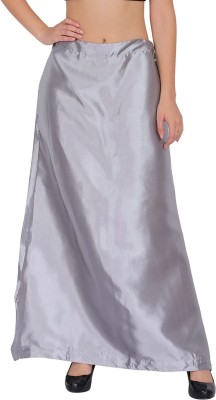 Guddan GD-6010-Grey Pure Satin Petticoat(Free)