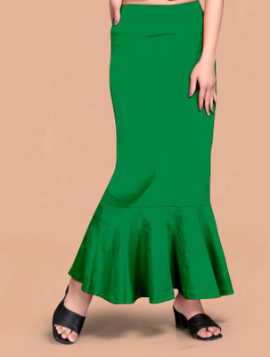 DRESQUE STORE DS_PC_PLEATS_3507_GREEN(M) Lycra Blend Petticoat(M)