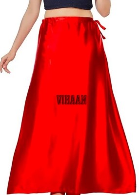 VIHAAN Red satin q26 Pure Satin Petticoat(Free)