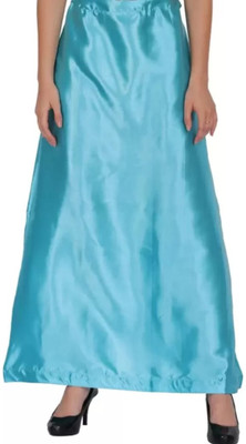 Bni fashion Sky blue satin petticoat for women Satin Blend Petticoat(XL)