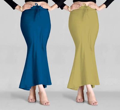 VIDRIVA EXPORT Peticoat Morpitch+Khakhi Lycra Blend Petticoat(L)