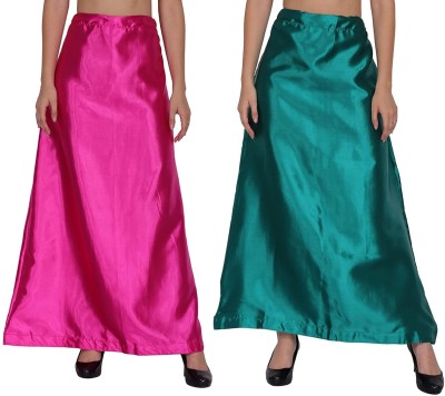 Guddan GD-6013-Magenta-Peacock Pure Satin Petticoat(Free)