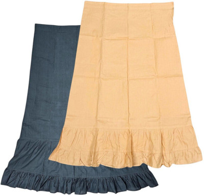 Belizzi Paridhan Black & Deep Peach Combo Pure Cotton Petticoat(XL)