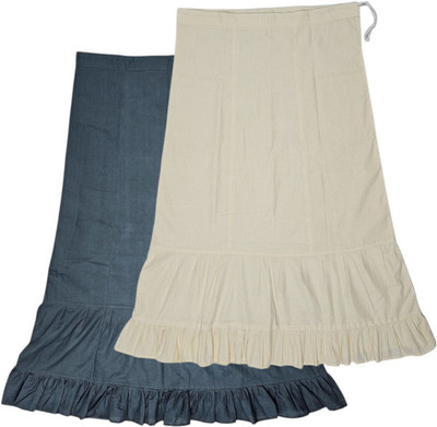 Belizzi Paridhan Black & Cream Combo Pure Cotton Petticoat(XXL)