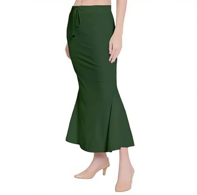 HOC PETTICOAT - BT GREEN Lycra Blend Petticoat(M)