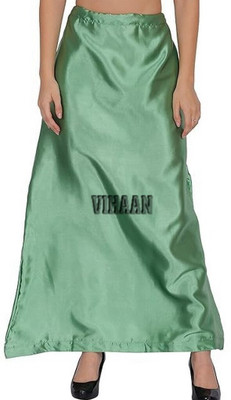 VIHAAN Green satin q15 Pure Satin Petticoat(Free)