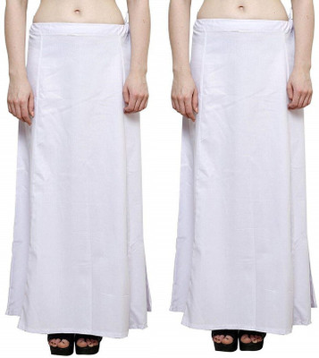Queen Style 8 Part-White (Pack of 2) Pure Cotton Petticoat(Free)